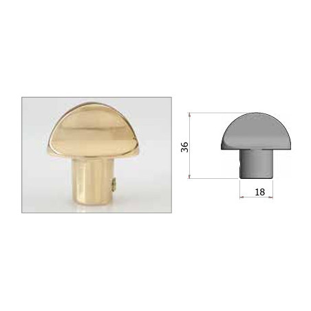 Половинна кругла ручка Azzi серії PC/F для циліндра