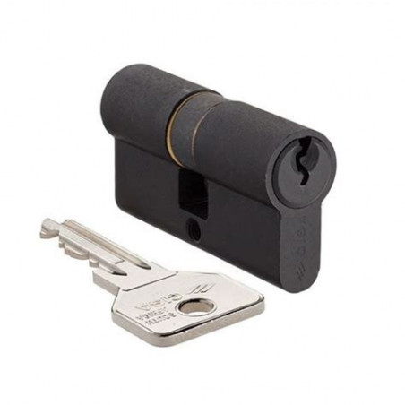 CISA C2000 евроциліндр 30×30 у чорному виконанні (ключ‑ключ)