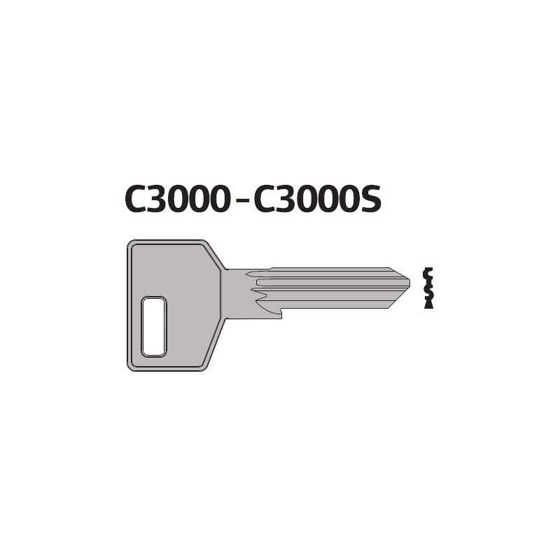 Заготовка ключа CISA для циліндрів серії C3000/C3000S, матеріал альпак, профіль парацентричний