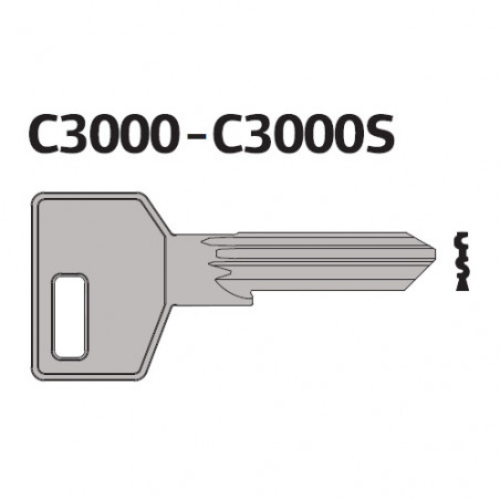 Заготовка ключа CISA для циліндрів серії C3000/C3000S, матеріал альпак, профіль парацентричний