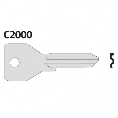 Заготовка ключа CISA для циліндрів серії C2000, латунь з нікелевим покриттям, парацентричний профіль