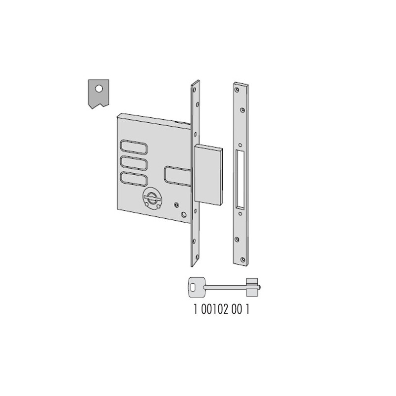 CISA 57010.61.0: «solo catenaccio» — лише ригель; довгий ключ