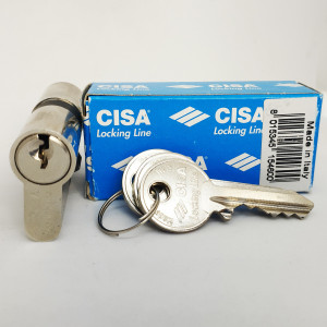 Євроциліндр CISA серії 08010 (LOGO/Locking Line), тип ключ-ключ; базовий рівень, у комплекті 3 ключі
