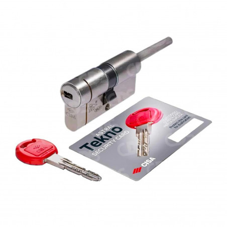 Циліндр CISA Astral Tekno PRO 80 мм (30×50) ключ–поворотник, хром, 3 ключі