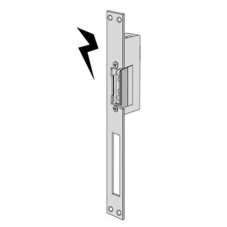 Електрозащіпка CISA 15001 з плоскою реверсивною планкою (Frontale 25 мм); сумісність: 5C000, 53000, 56000, 57200, 57800