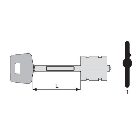Заготовка сувальдного ключа CISA