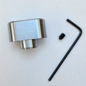 Поворотна ручка CISA для «підготовлених» євроциліндрів; за схемою: висота 29 мм, ширина 14,5 мм, база ~6,5 мм