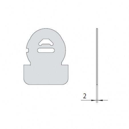 Захисна пластина CISA (товщина ≈2 мм) з марганцевої сталі