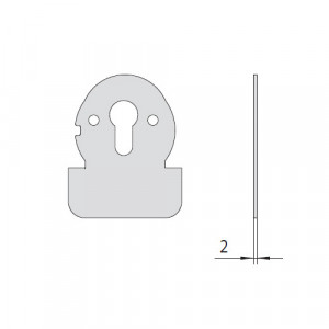 Захисна пластина CISA (≈2 мм) з марганцевої сталі для циліндрових замків