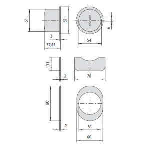Захисна накладка CISA з карбонітрованої сталі для «двоcувальдників»