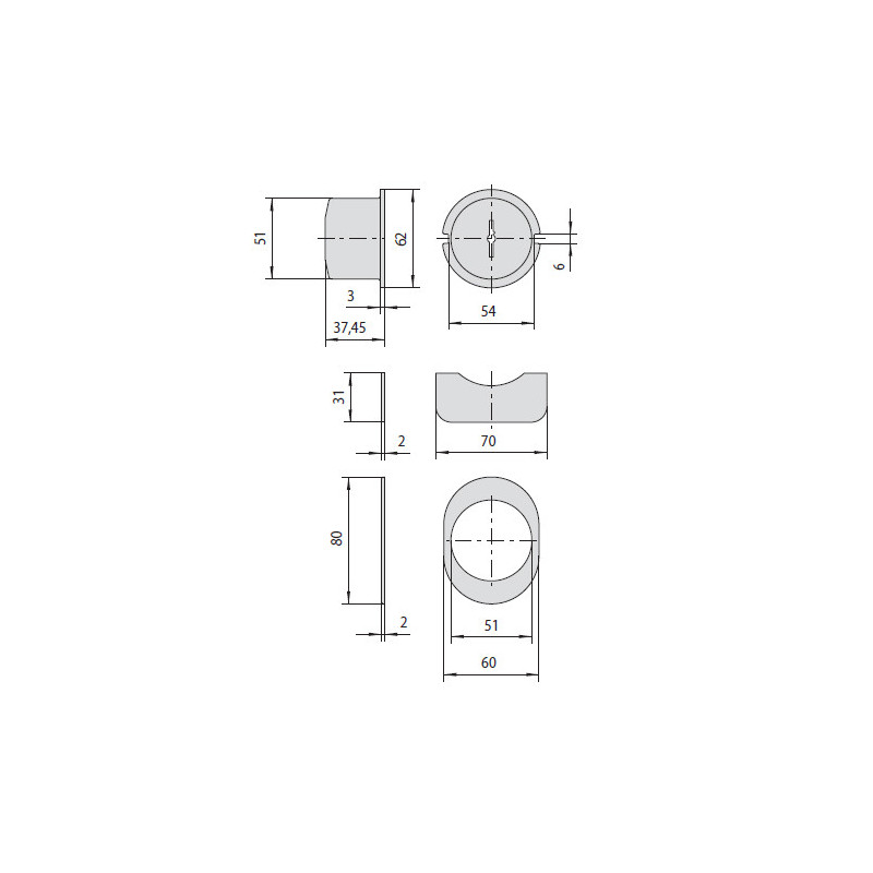 Захисна накладка CISA з карбонітрованої сталі для «двоcувальдників»