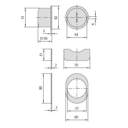 Захисна накладка CISA з карбонітрованої сталі для «двоcувальдників»