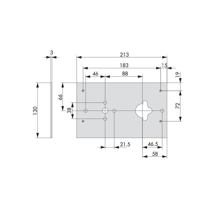 Монтажна пластина CISA для перекодування — арт. 1.06429.02.0