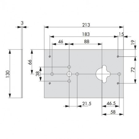 Монтажна пластина CISA для перекодування — арт. 1.06429.02.0