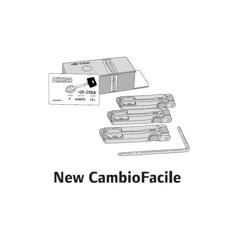 Комплект ключів CISA Cambio Facile (3 шт.) в індивідуальних пластикових коробках