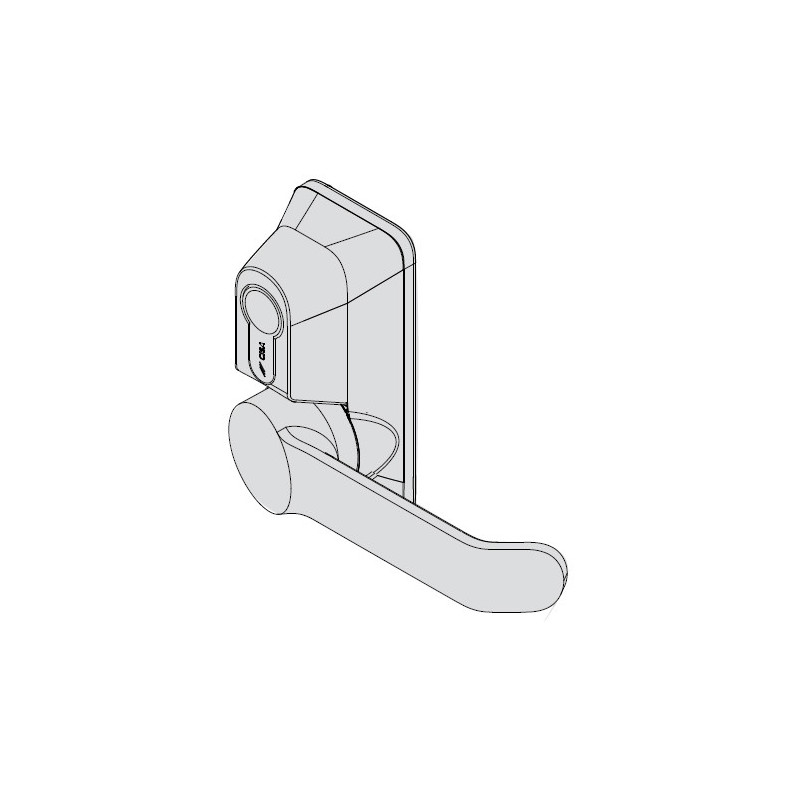 Зовнішня планка керування з ручкою та циліндром CISA для штанг антипаніки FAST/Prestige