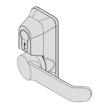 Зовнішня планка керування з ручкою та циліндром CISA для штанг антипаніки FAST/Prestige