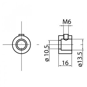 Кільце-гайка Azzi ACC/GH для фіксації тяги, оцинкована сталь