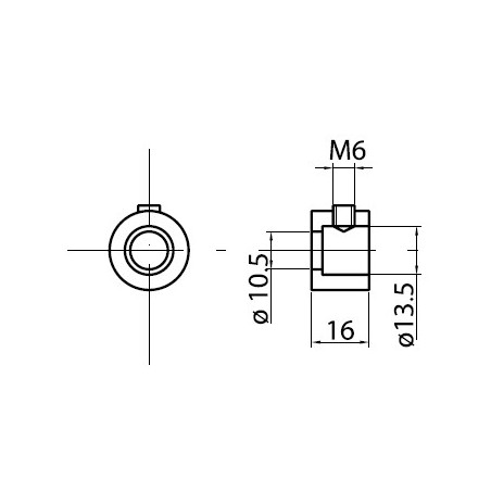 Кільце-гайка Azzi ACC/GH для фіксації тяги, оцинкована сталь