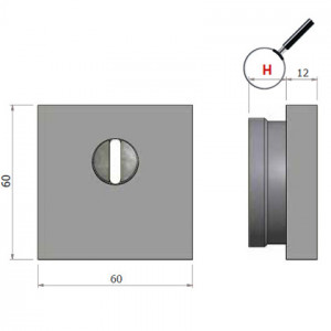 Броненакладка квадратна Azzi Fausto F23 QUADRA 60×60 - розміри