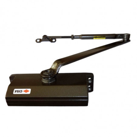 CISA 60460 - накладний дверний доводчик із колінним важлем, коричневий