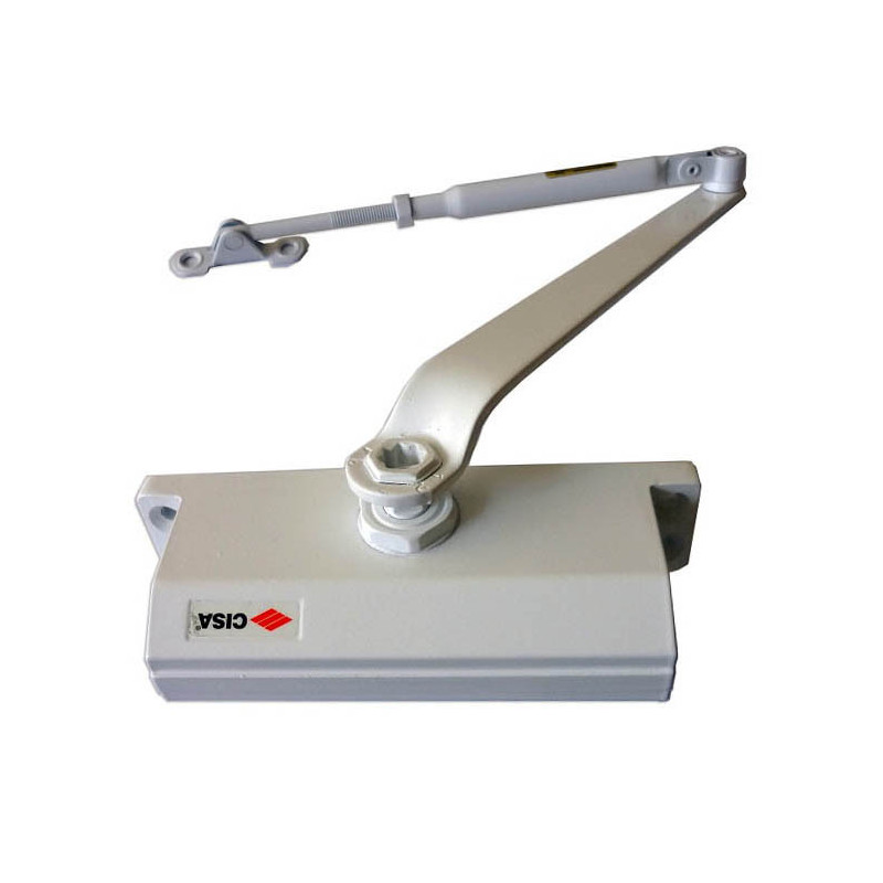 CISA 60460 - накладний дверний доводчик із колінним важлем, білий