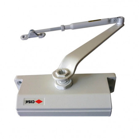 CISA 60460 - накладний дверний доводчик із колінним важлем, білий