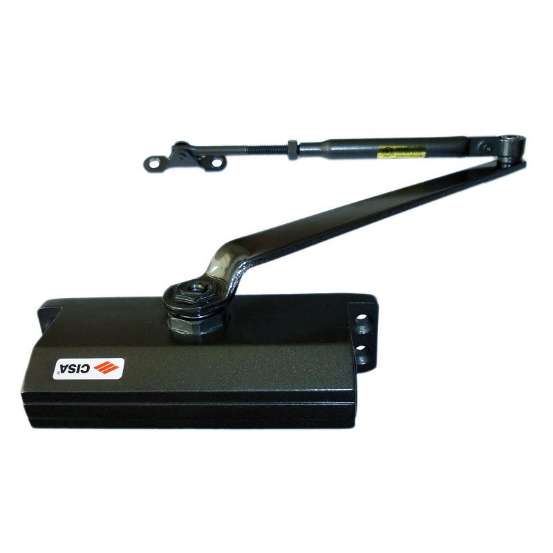 CISA 60460 - накладний дверний доводчик із колінним важлем, чорний