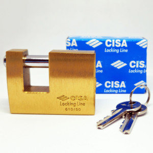 CISA 21610.50.0 Locking Line — латунний навісний замок 50 мм у комплекті з ключами