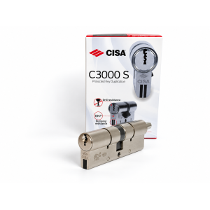 CISA C3000 S 90 мм ключ–шток, хром | Циліндр замка