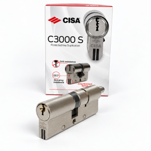 CISA C3000 S 85 мм ключ–шток, хром | Циліндр замка
